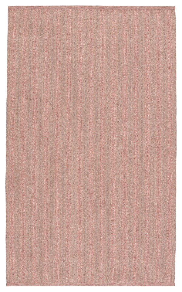 Jaipur Living Topsail Indoor/ Outdoor Striped Rose/ Taupe Area Rug (8'10"X11'9")