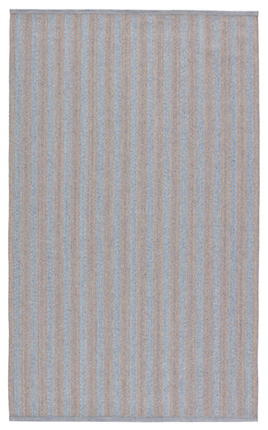 Jaipur Living Topsail Indoor/ Outdoor Striped Light Blue/ Taupe Area Rug (8'10"X11'9")
