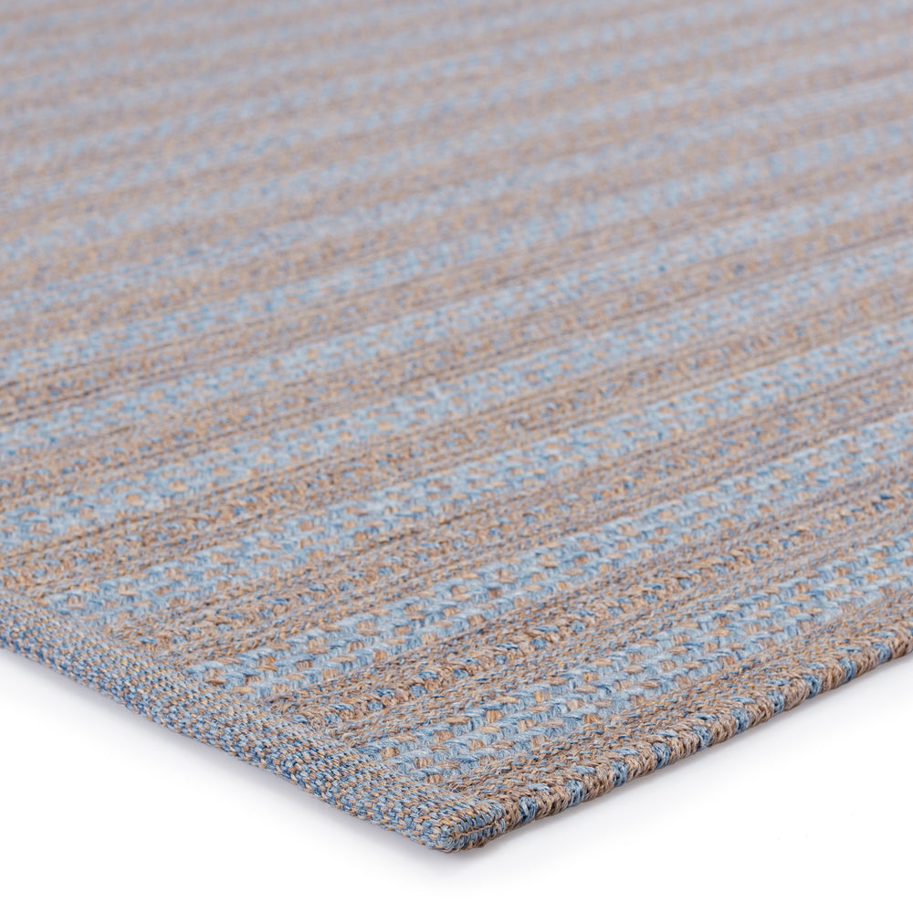Jaipur Living Topsail Indoor/ Outdoor Striped Light Blue/ Taupe Area Rug (8'10"X11'9")