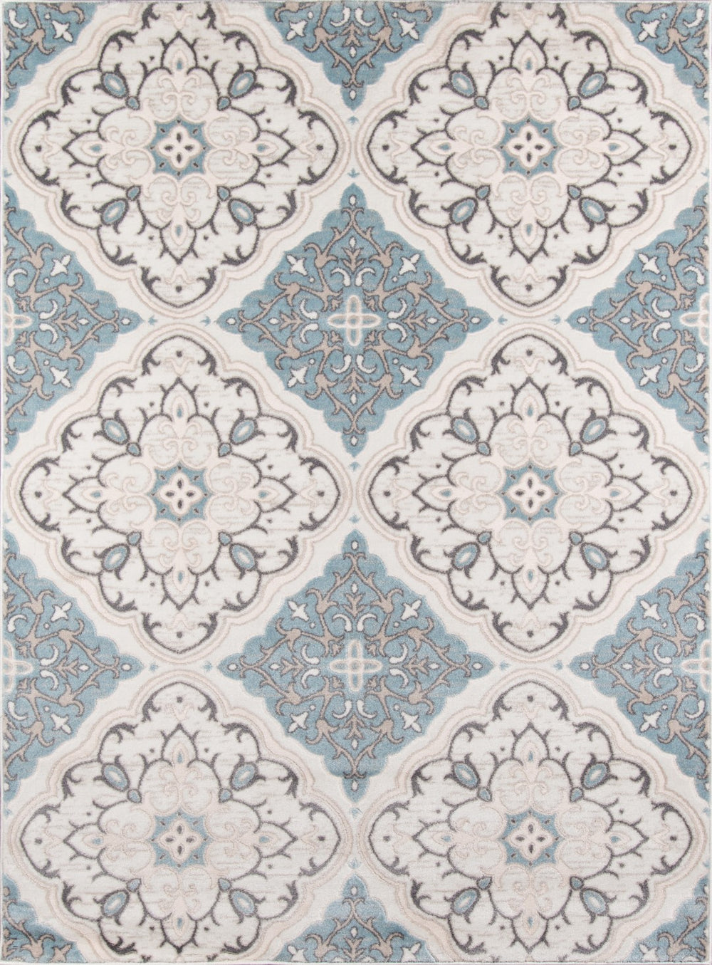Momeni Brooklyn Heights BH-01 Machine Made Transitional Damask Indoor Area Rug Ivory 9'3" x 12'6" BROOKBH-01IVY93C6