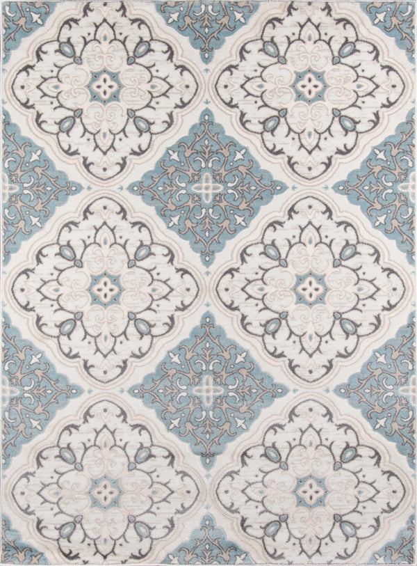 Momeni Brooklyn Heights BH-01 Machine Made Transitional Damask Indoor Area Rug Ivory 9'3" x 12'6" BROOKBH-01IVY93C6