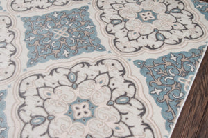 Momeni Brooklyn Heights BH-01 Machine Made Transitional Damask Indoor Area Rug Ivory 9'3" x 12'6" BROOKBH-01IVY93C6