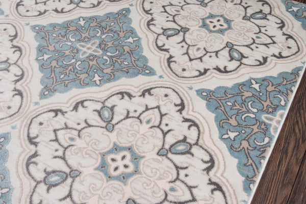 Momeni Brooklyn Heights BH-01 Machine Made Transitional Damask Indoor Area Rug Ivory 9'3" x 12'6" BROOKBH-01IVY93C6