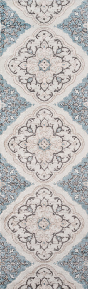 Momeni Brooklyn Heights BH-01 Machine Made Transitional Damask Indoor Area Rug Ivory 9'3" x 12'6" BROOKBH-01IVY93C6