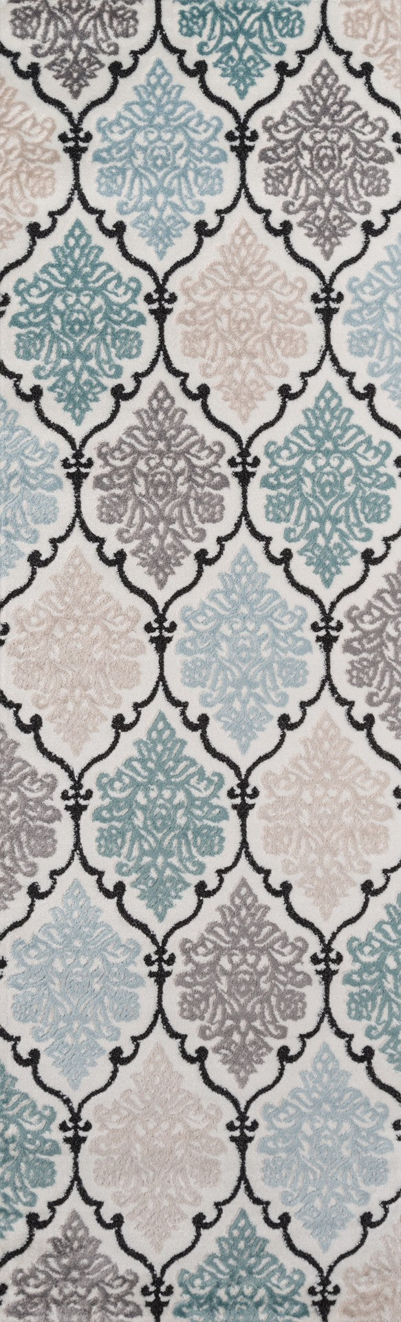 Momeni Brooklyn Heights BH-02 Machine Made Transitional Damask Indoor Area Rug Multi 9'3" x 12'6" BROOKBH-02MTI93C6