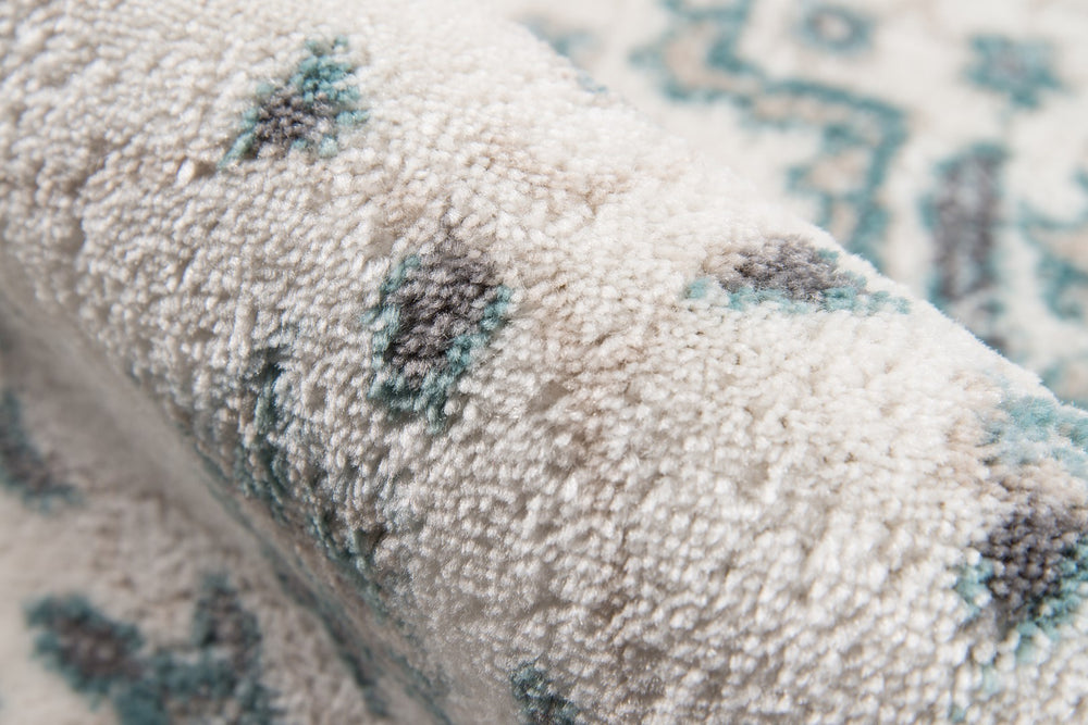 Momeni Brooklyn Heights BH-04 Machine Made Traditional Medallion Indoor Area Rug Ivory 9'3" x 12'6" BROOKBH-04IVY93C6