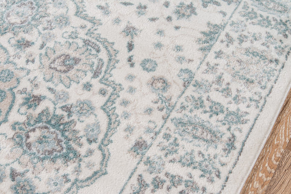 Momeni Brooklyn Heights BH-04 Machine Made Traditional Medallion Indoor Area Rug Ivory 9'3" x 12'6" BROOKBH-04IVY93C6