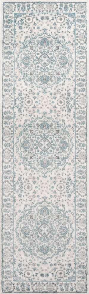 Momeni Brooklyn Heights BH-04 Machine Made Traditional Medallion Indoor Area Rug Ivory 9'3" x 12'6" BROOKBH-04IVY93C6