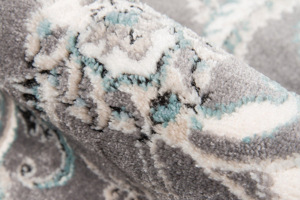 Momeni Brooklyn Heights BH-05 Machine Made Transitional Floral Indoor Area Rug Grey 9'3" x 12'6" BROOKBH-05GRY93C6