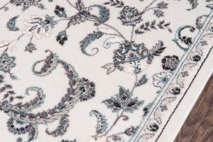 Momeni Brooklyn Heights BH-05 Machine Made Transitional Floral Indoor Area Rug Ivory 9'3" x 12'6" BROOKBH-05IVY93C6