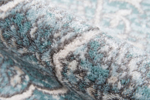 Momeni Brooklyn Heights BH-07 Machine Made Transitional Damask Indoor Area Rug Blue 9'3" x 12'6" BROOKBH-07BLU93C6