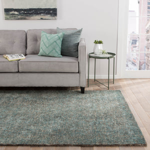 Jaipur Living Britta Plus Handmade Solid Turquoise/ Tan Area Rug (9'X12')