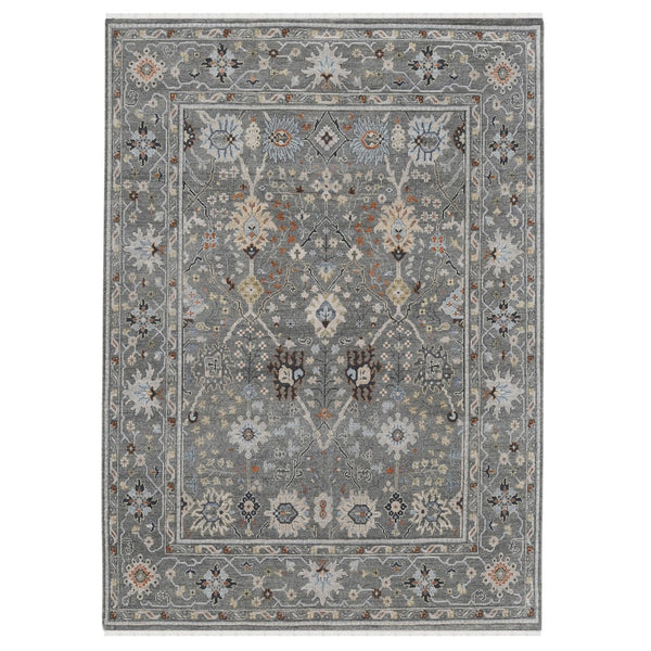 AMER Rugs Bristol BRS-15 Hand-Knotted Bordered Classic Area Rug Gray 10' x 14'