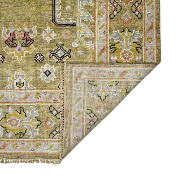 AMER Rugs Bristol BRS-18 Hand-Knotted Bordered Classic Area Rug Gold 10' x 14'