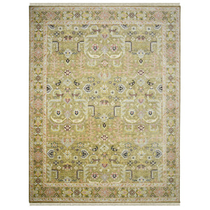 AMER Rugs Bristol BRS-18 Hand-Knotted Bordered Classic Area Rug Gold 10' x 14'