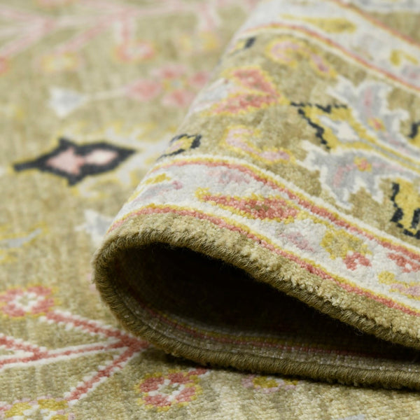 AMER Rugs Bristol BRS-18 Hand-Knotted Bordered Classic Area Rug Gold 10' x 14'