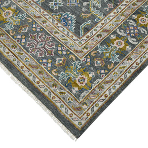 AMER Rugs Bristol BRS-19 Hand-Knotted Bordered Classic Area Rug Gray 10' x 14'