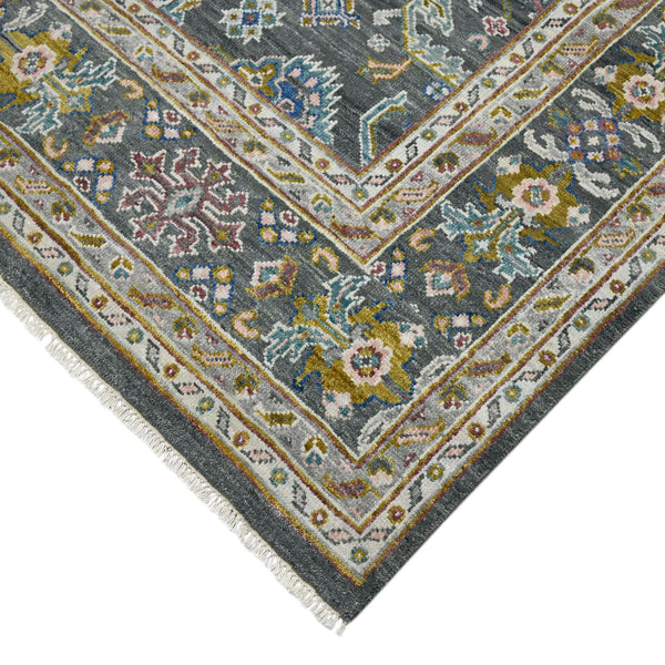 AMER Rugs Bristol BRS-19 Hand-Knotted Bordered Classic Area Rug Gray 10' x 14'
