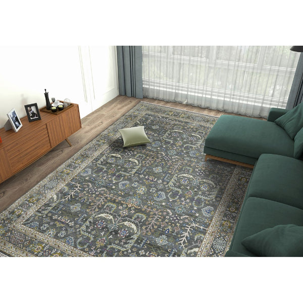 AMER Rugs Bristol BRS-19 Hand-Knotted Bordered Classic Area Rug Gray 10' x 14'