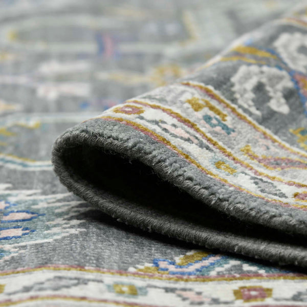 AMER Rugs Bristol BRS-19 Hand-Knotted Bordered Classic Area Rug Gray 10' x 14'