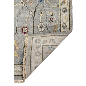 AMER Rugs Bristol BRS-30 Hand-Knotted Floral Classic Area Rug Silver/Gray 10' x 14'