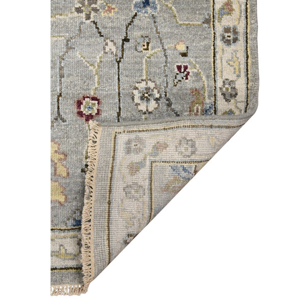 AMER Rugs Bristol BRS-30 Hand-Knotted Floral Classic Area Rug Silver/Gray 10' x 14'