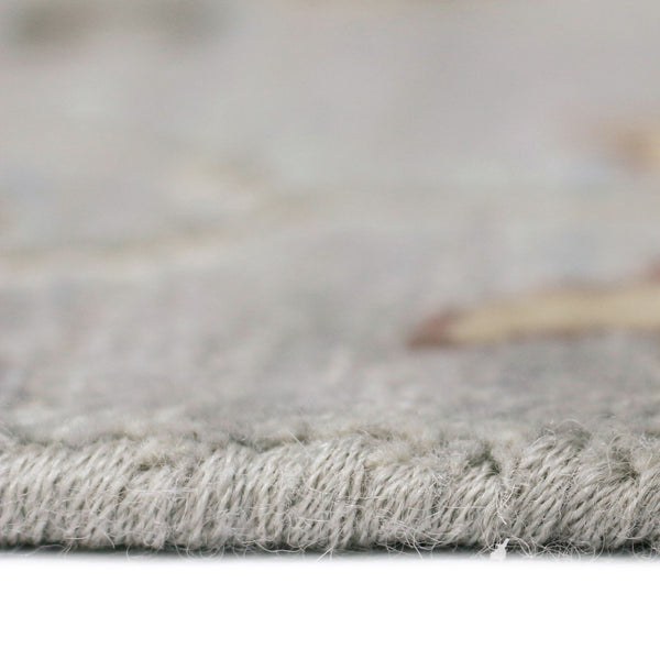 AMER Rugs Bristol BRS-30 Hand-Knotted Floral Classic Area Rug Silver/Gray 10' x 14'