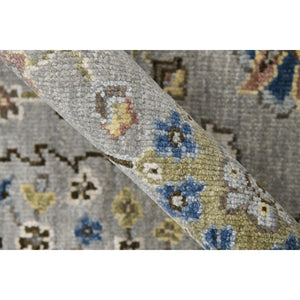 AMER Rugs Bristol BRS-30 Hand-Knotted Floral Classic Area Rug Silver/Gray 10' x 14'