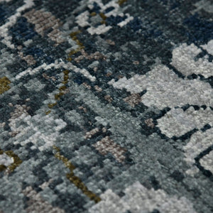 AMER Rugs Bristol BRS-31 Hand-Knotted Floral Classic Area Rug Charcoal Gray/Rust 10' x 14'