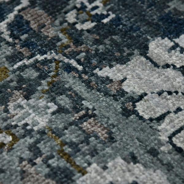 AMER Rugs Bristol BRS-31 Hand-Knotted Floral Classic Area Rug Charcoal Gray/Rust 10' x 14'