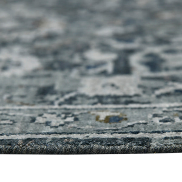 AMER Rugs Bristol BRS-31 Hand-Knotted Floral Classic Area Rug Charcoal Gray/Rust 10' x 14'