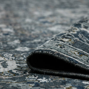 AMER Rugs Bristol BRS-31 Hand-Knotted Floral Classic Area Rug Charcoal Gray/Rust 10' x 14'