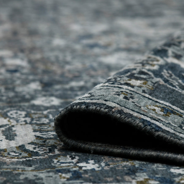 AMER Rugs Bristol BRS-31 Hand-Knotted Floral Classic Area Rug Charcoal Gray/Rust 10' x 14'