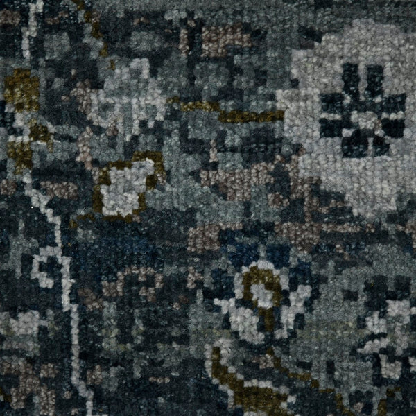 AMER Rugs Bristol BRS-31 Hand-Knotted Floral Classic Area Rug Charcoal Gray/Rust 10' x 14'