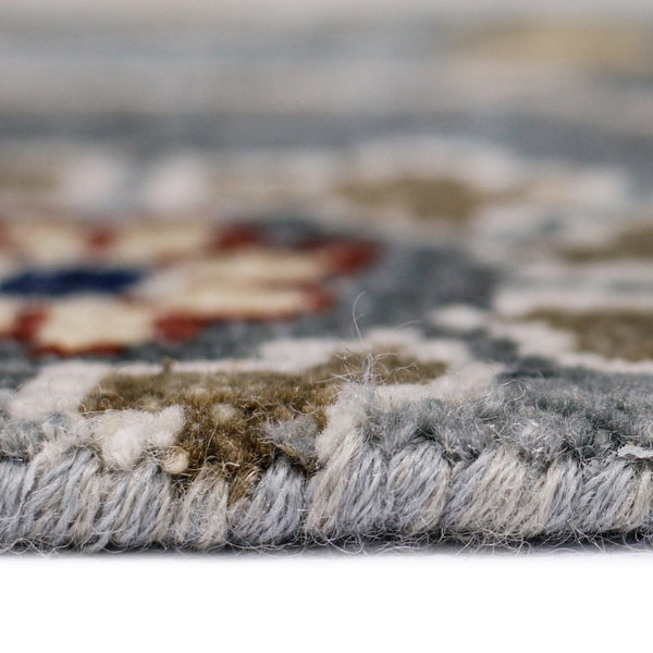 AMER Rugs Bristol BRS-43 Hand-Knotted Floral Classic Area Rug Deep Silver/Gold 10' x 14'