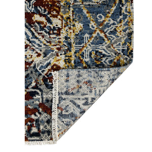 AMER Rugs Bristol BRS-46 Hand-Knotted Bordered Classic Area Rug Blue 10' x 14'