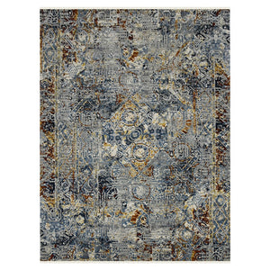 AMER Rugs Bristol BRS-46 Hand-Knotted Bordered Classic Area Rug Blue 10' x 14'