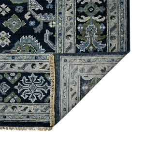 AMER Rugs Bristol BRS-9 Hand-Knotted Bordered Classic Area Rug Blue Sapphire/Ivory 10' x 14'