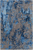Chandra Rugs Brynn 100% Wool Hand-Tufted Contemporay Rug Blue/Grey 9' x 13'
