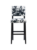 Corey Black Cow Print Bar Stool