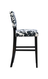 Corey Black Cow Print Bar Stool