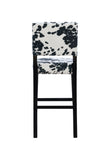 Corey Black Cow Print Bar Stool