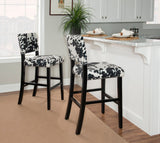 Corey Black Cow Print Bar Stool