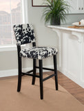 Corey Black Cow Print Bar Stool