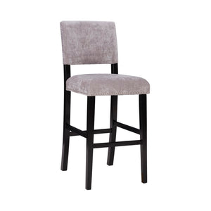 Corey Dark Gray Washed Velvet Bar Stool