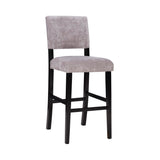 Corey Dark Gray Washed Velvet Stool