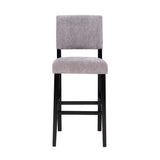 Corey Dark Gray Washed Velvet Bar Stool