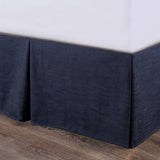 HiEnd Accents Camden Nubby Blue Bed Skirt BS1008-KG-NB Blue Skirt: 80% polyester, 20% viscose; Decking: 100% polyester 78x80x18