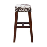 Walt Brown Cow Print Bar Stool