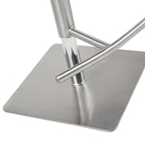 Maureen Barstool Dark Grey Adjustable Height And Square Stainless Steel Base.